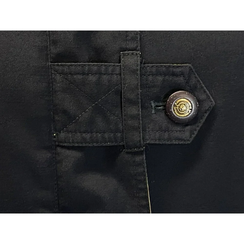 Vintage Misty Harbor Coat Jacket Womens Large L Black Yellow Lining Classic - Picture 8 of 11